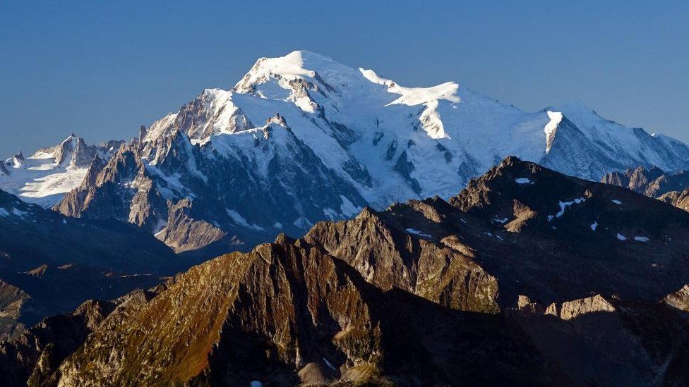 Mont Blanc photographed from Switzerland