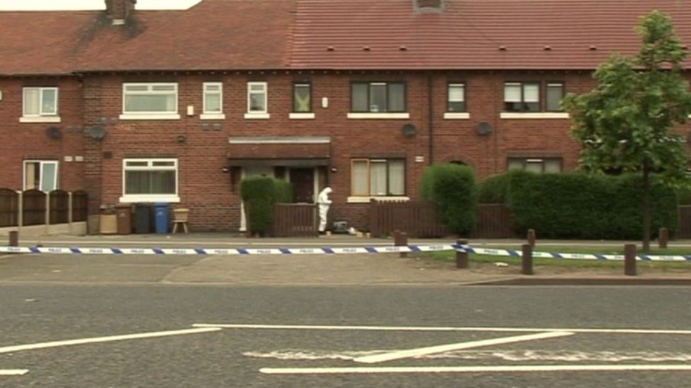 Crime scene in Allenton, Derby