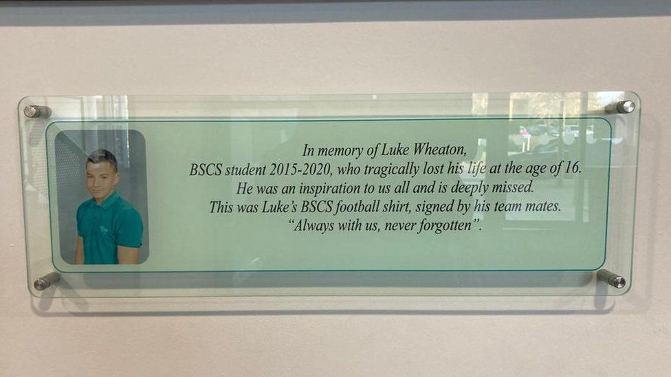 Luke Wheaton memorial plaque