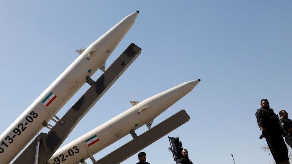 Iranian missiles displayed in Tehran