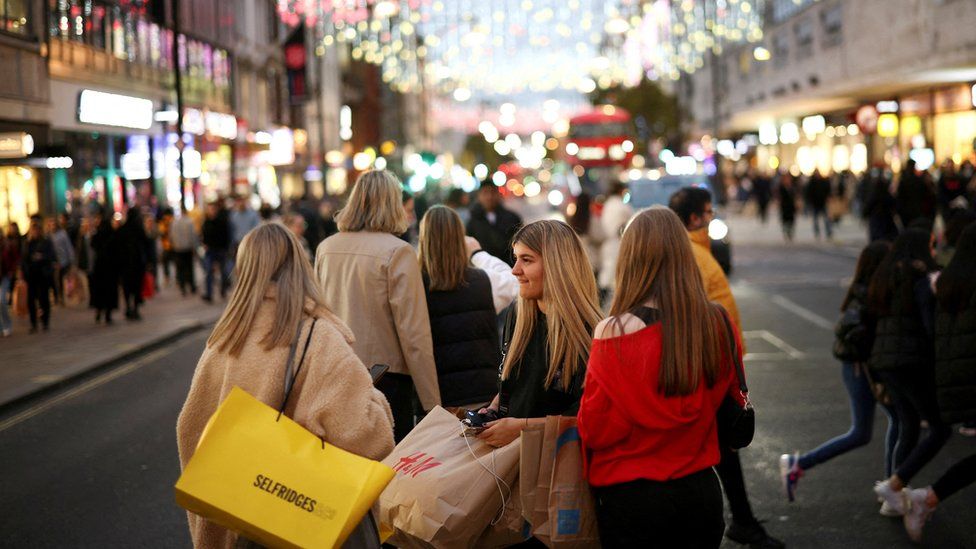 Shoppers in Oxford street