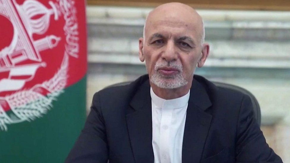 The president of Afghanistan, Ashraf Ghani