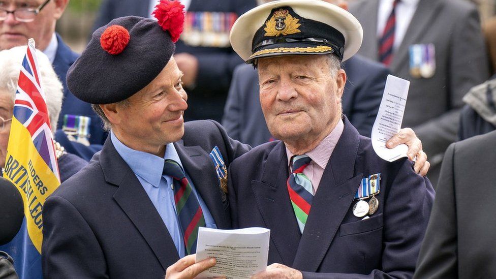 Captain Duncan Ferguson, aged 82 (right), with his son Captain Angus Ferguson
