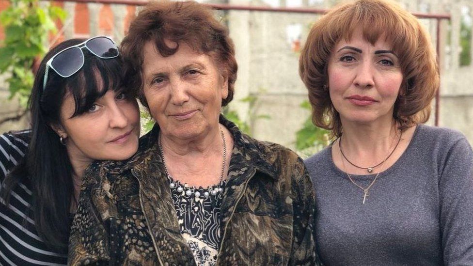 Olga with her mother and sister
