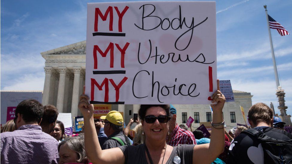 Abortionrights activist gathered outside the U.S. Supreme Court to protest against the recent abortion laws passed across the country in recent weeks. Tuesday, May 21, 2019. Washington, D.C