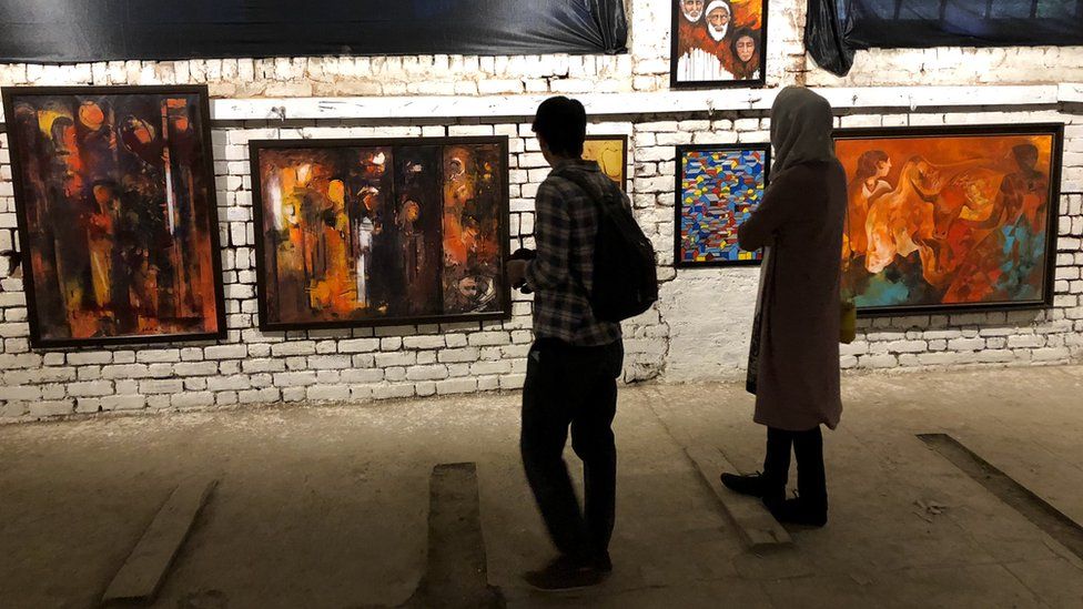 paintings in Kashmir exhibition