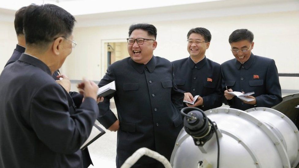 North Korean leader Kim Jong-un in this undated photo released by North Korea's Korean Central News Agency (KCNA) in Pyongyang September 3, 2017.