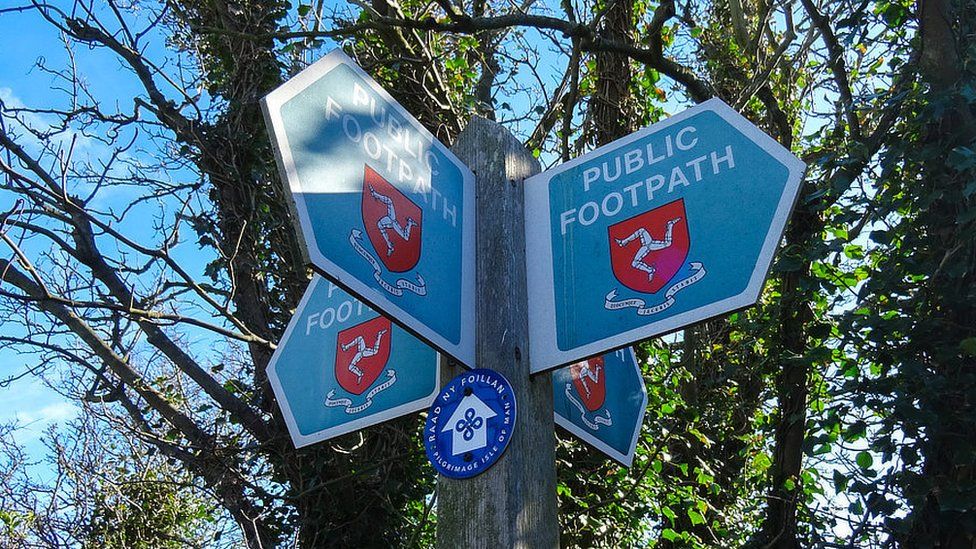 Isle of Man public footpath signs