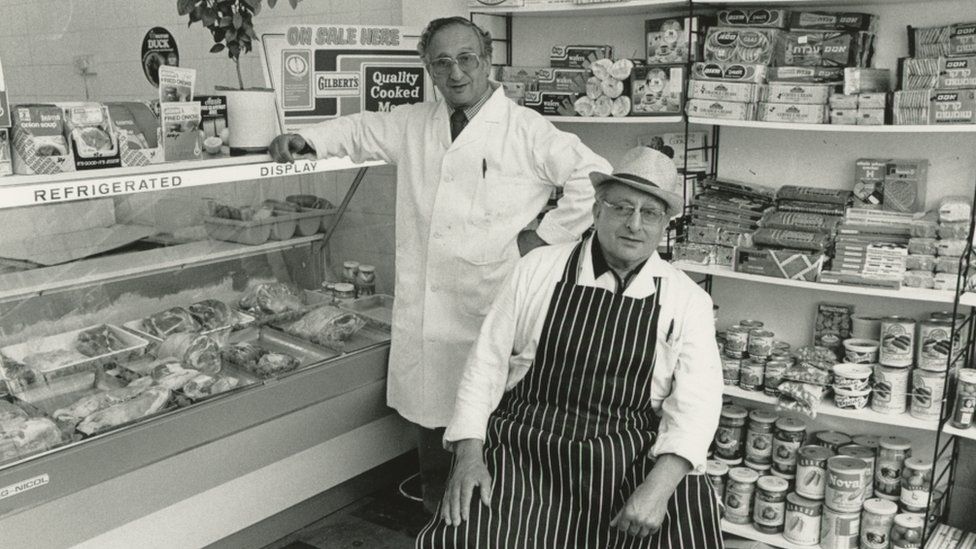 Arnold and Gabriel Krotosky of the Krotosky Butcher Shop