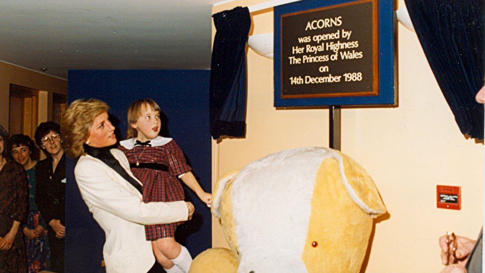 Princess Diana opening Acorns Children's Hospice in 1988