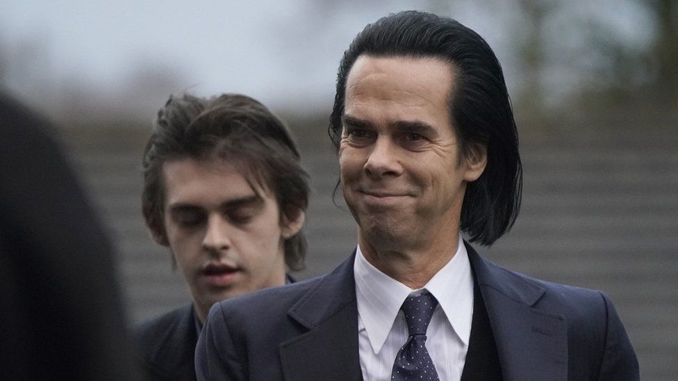 Singer Nick Cave performed during the ceremony