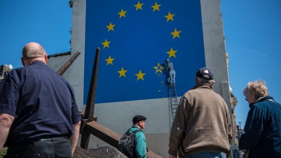 Banksy Brexit Mural near Dover port
