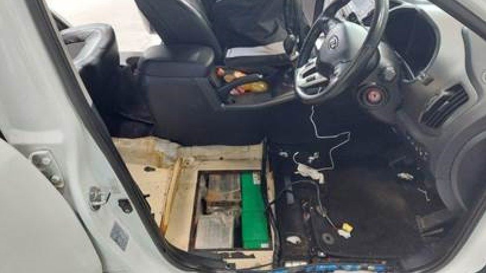 The drugs hidden in a specially constructed hide under the driver’s seat, the NCA said