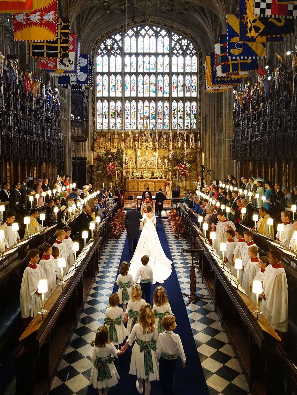 The wedding of Princess Eugenie to Jack Brooksbank at St George"s Chapel in Windsor Castle