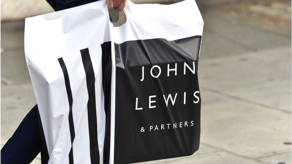 Man carrying a John Lewis bag