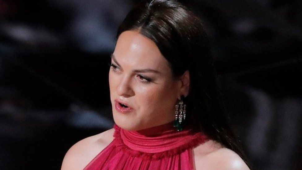 Daniela Vega presents at the 90th Academy Awards in Hollywood, California, US on 4 March 2018