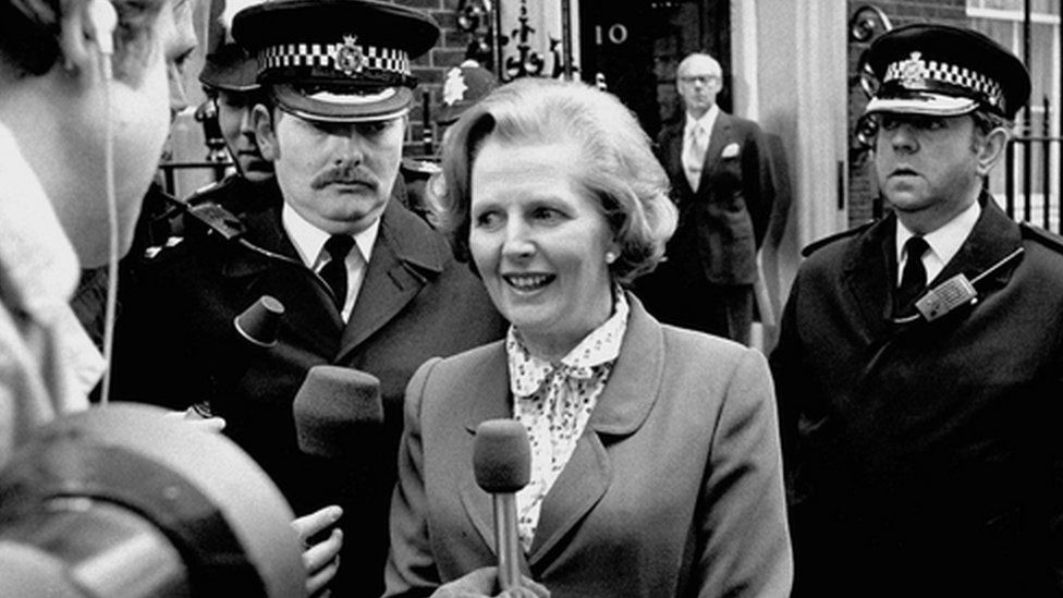 Margaret Thatcher says her first words as prime minister