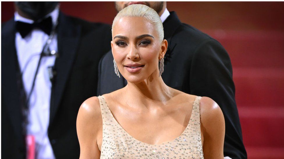 Kim Kardashian arrives to the 2022 Met Gala Celebrating "In America: An Anthology of Fashion" at Metropolitan Museum of Art on May 02, 2022 in New York City.