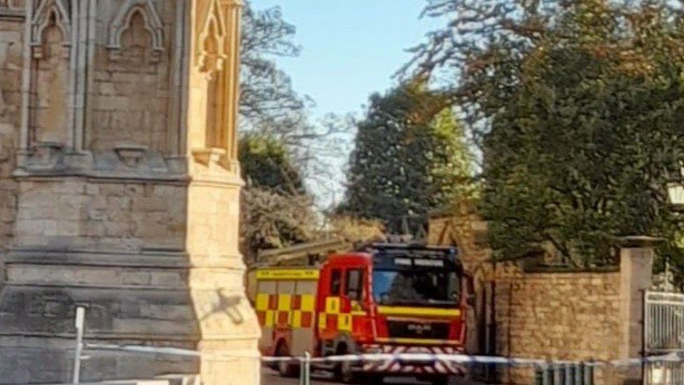 Emergency services at Lincoln Cathedral