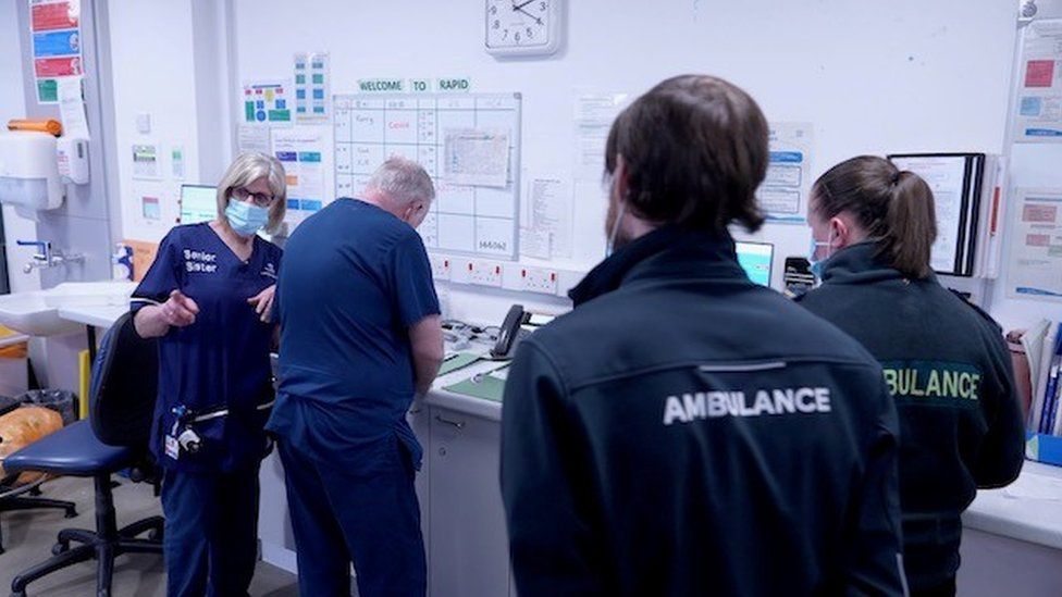 Ambulance staff at Royal Bolton Hospital