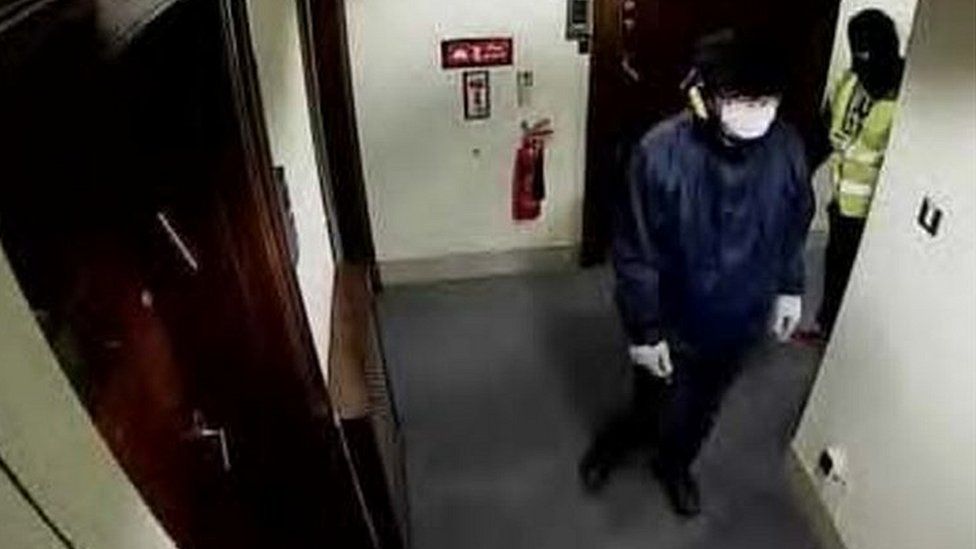 Footage of the heist at Hatton Garden Safe Deposit, believed to show Michael Seed
