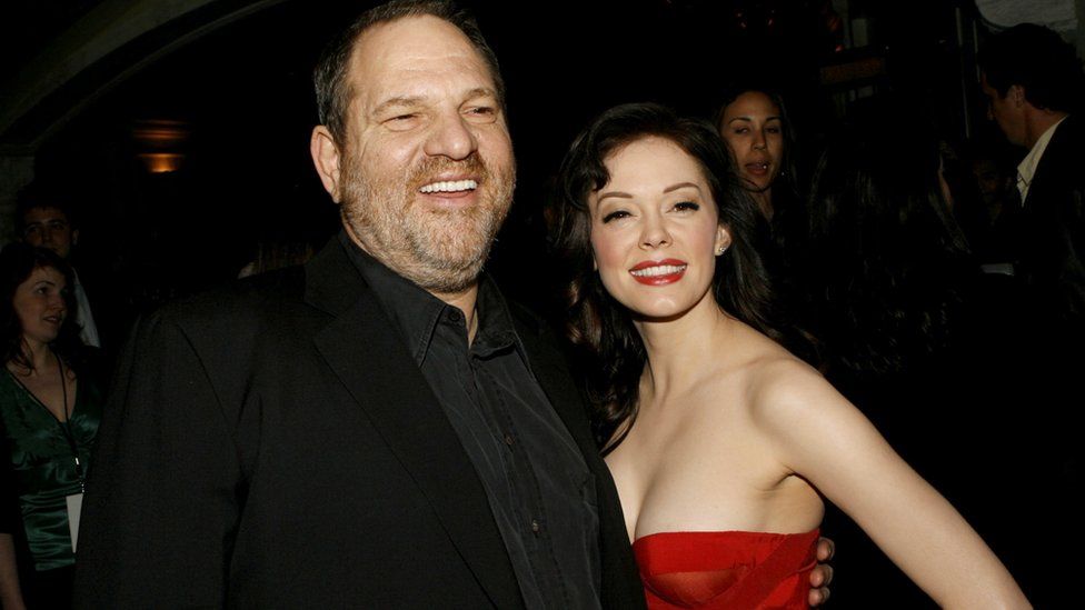 Harvey Weinstein and Rose McGowan