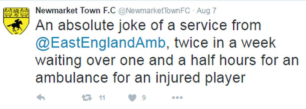 Tweet by Newmarket Town FC