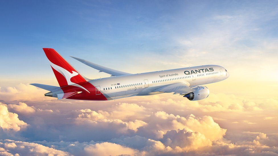 Computer-generated image of Qantas 787-9