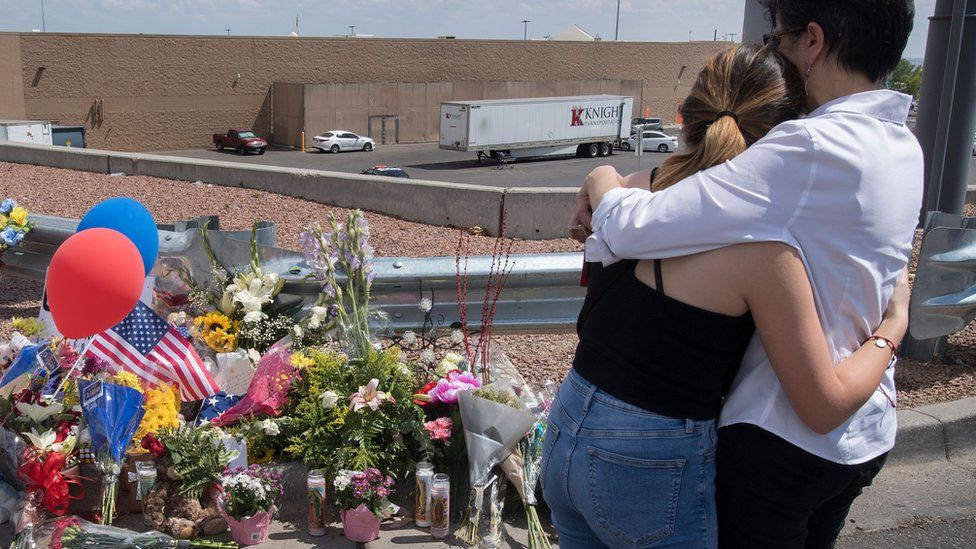 A mural for the victims of the mass shooting in El Paso, Texas