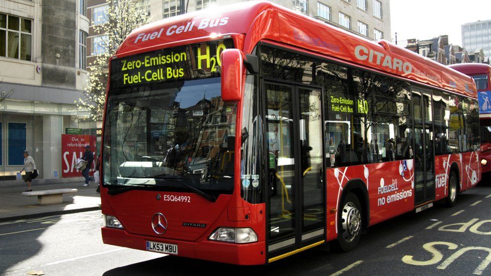 Zero-emission hydrogen fuel cell bus