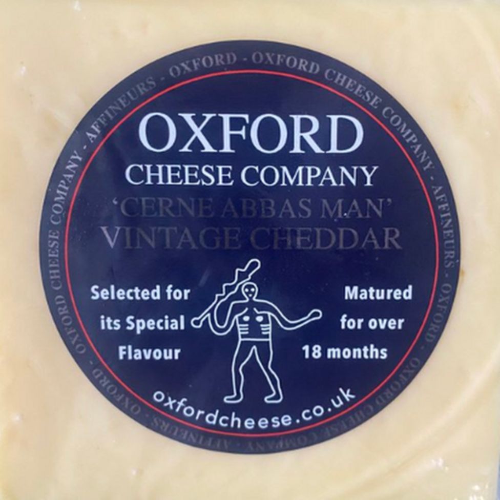 Cheese logo criticised for using censored Cerne Abbas Giant BBC News