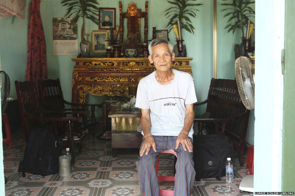 Nguyen Van Vuong, 83, at his home in Chi Linh, Hai Duong province