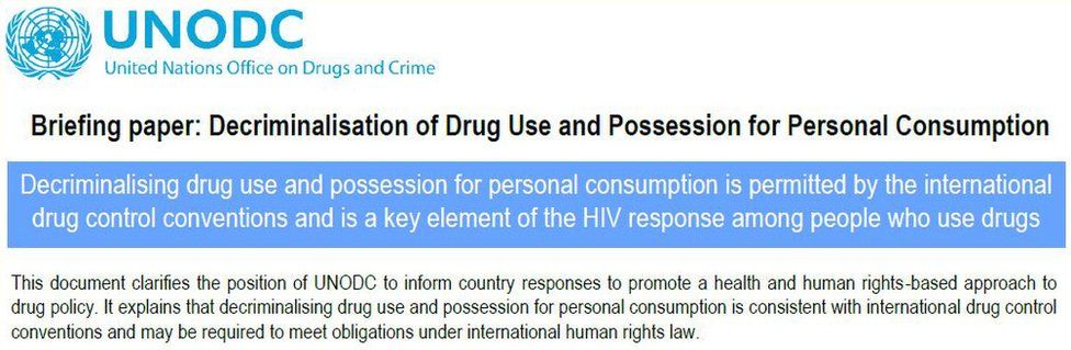 The UNODC briefing paper