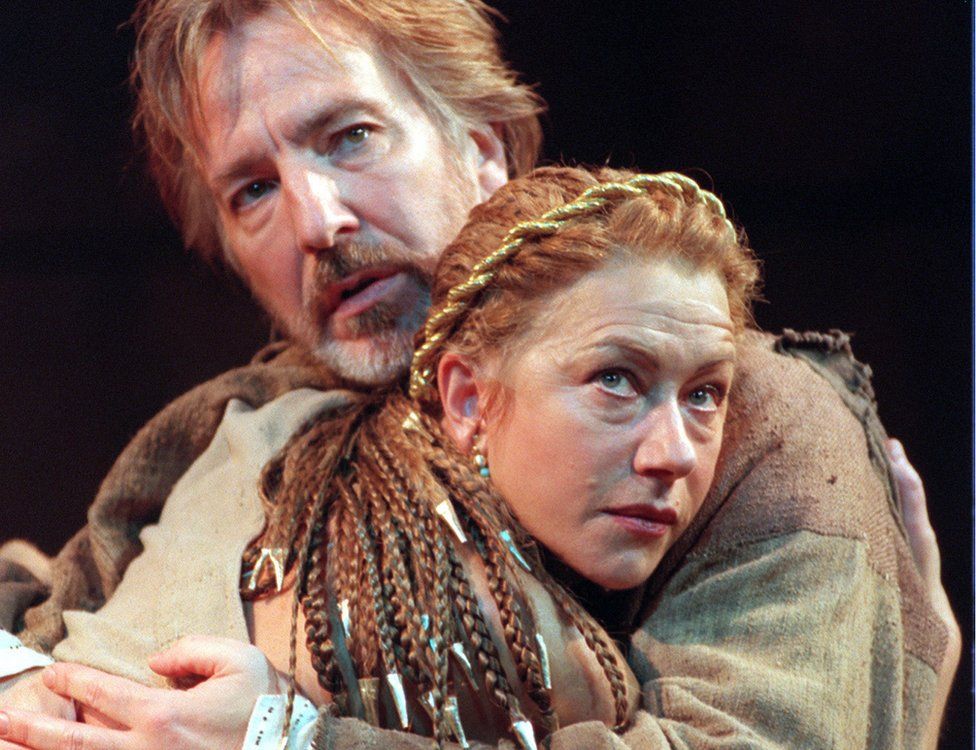 Alan Rickman and Helen Mirren in Anthony and Cleopatra in 1998