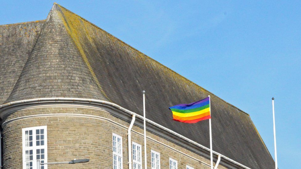 LGBT Flag outside county hall