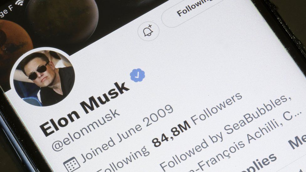 Elon Musks twitter account