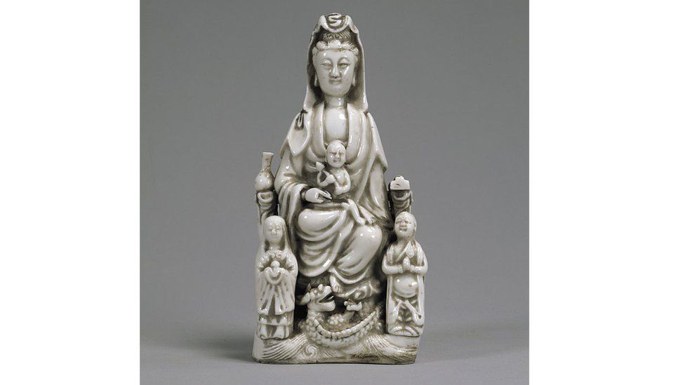 Maria Kannon, 17th century. Found in the collection of Tokyo National Museum
