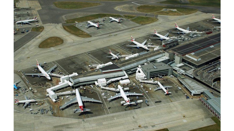 Planes at an airport