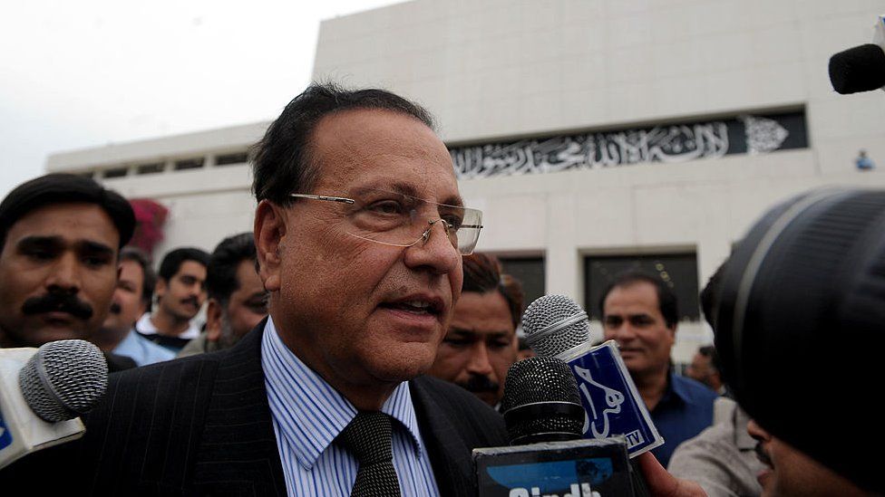 This file photo taken on 28 March 2009 shows governor of Pakistan's Punjab Province Salman Taseer speaking to the media after a national assembly session in Islamabad.