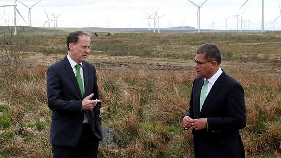 Scottish Power chief executive Keith Anderson and COP26 president Alok Sharma