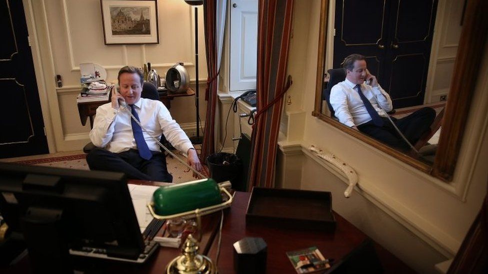 David Cameron in his Downing St office, in 2012