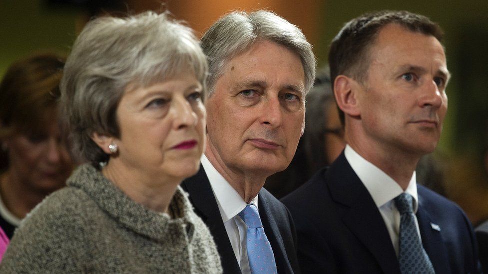 Theresa May, Philip Hammond and Jeremy Hunt