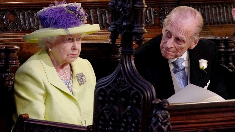 La reina Isabel II junto a su marido el duque de Edimburgo.