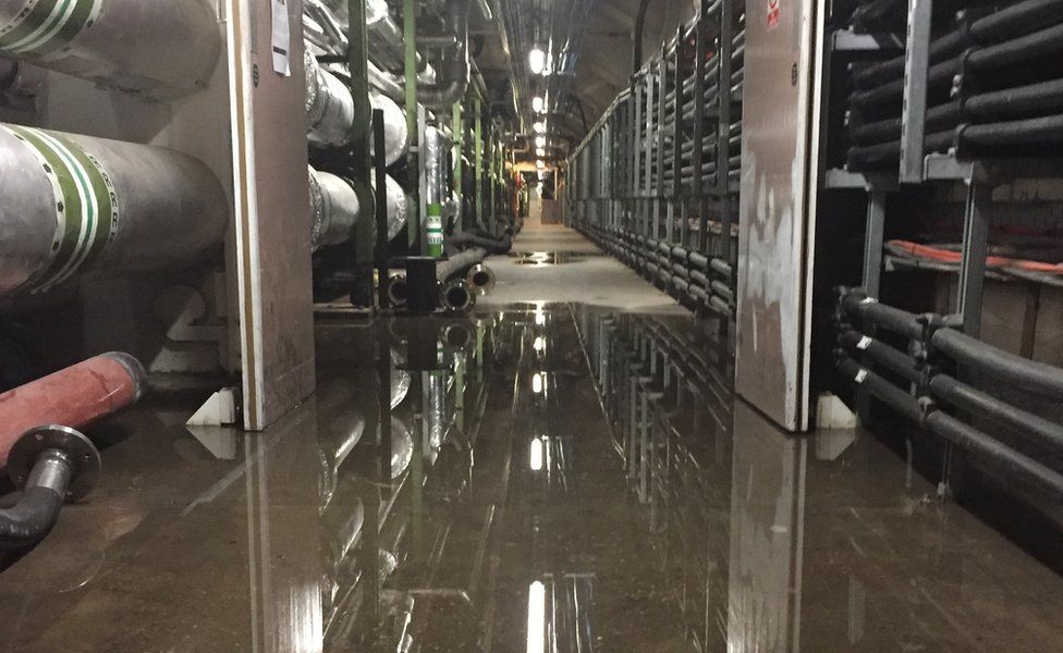 Flooding in the basement of the Palace of Westminster in June 2017
