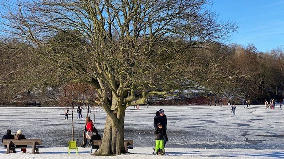 People skating in The Hague