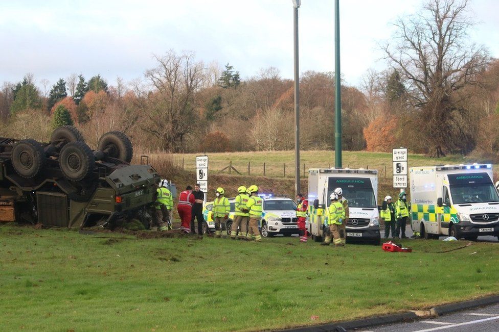 Keir Roundabout crash