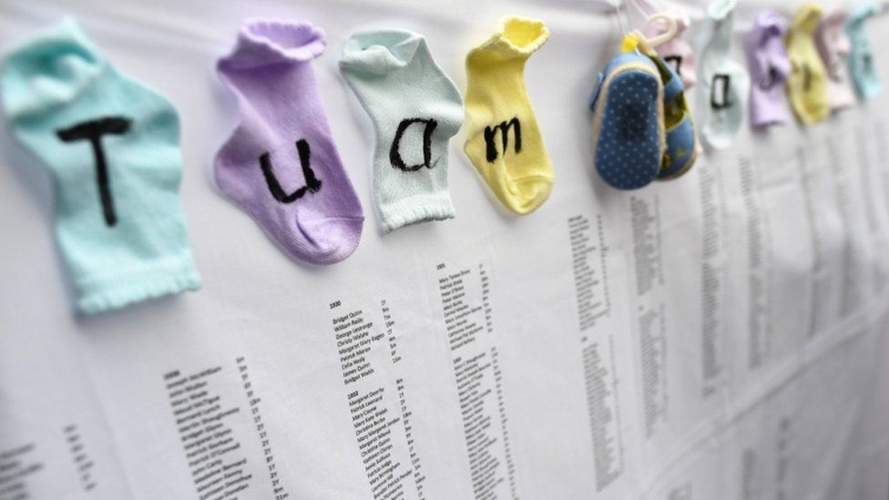A list of the names of the babies at Tuam