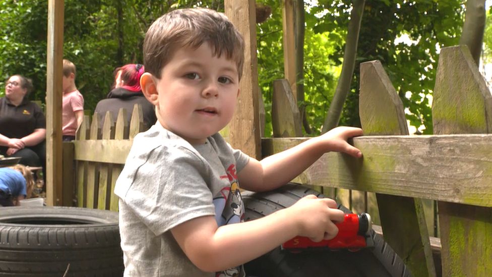 Boy at Yellow Wellies nursery