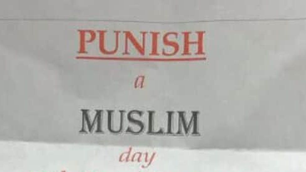 Punish a Muslim Day letter