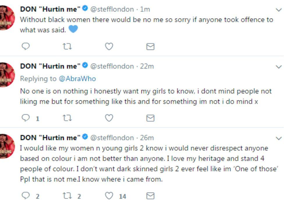 Stefflon Don responding to tweets